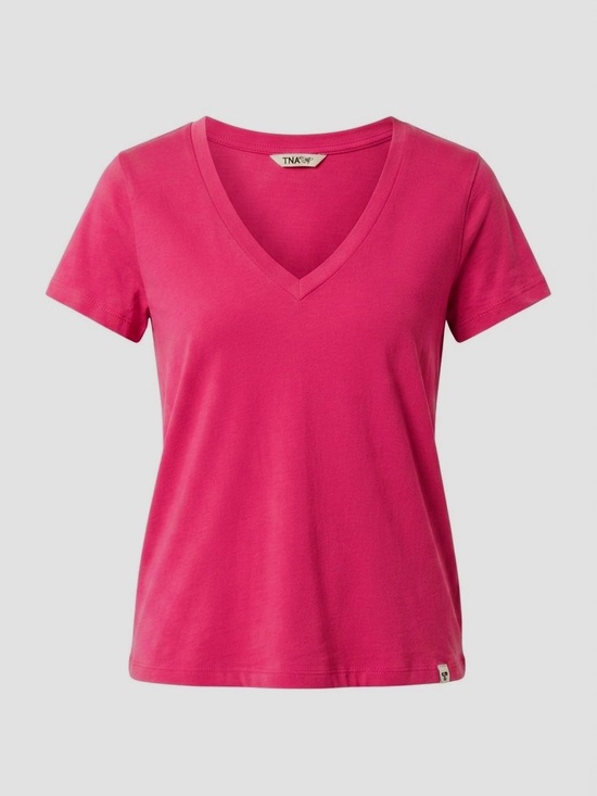 TNA Tops - TNA V-Neck Short Sleeve Tee in Bright Pink